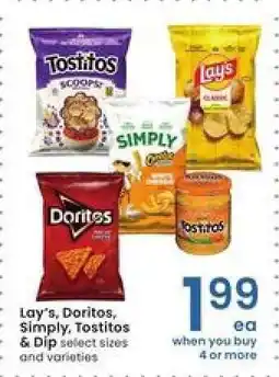 Albertsons Lay's, Doritos, Simply, Tostitos & Dip offer