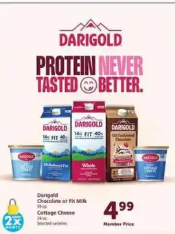 Safeway Darigold Chocolate or Fit Milk, Cottage Cheese offer