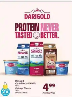 Safeway Darigold Chocolate or Fit Milk, Cottage Cheese offer