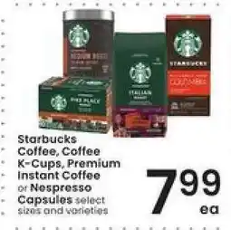 Albertsons Starbucks Coffee, Coffee K-Cups, Premium Instant Coffee or Nespresso Capsules offer