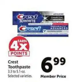 Safeway Crest Toothpaste offer