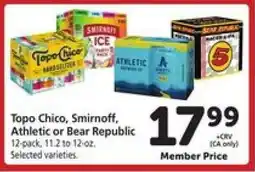 Safeway Topo Chico, Smirnoff, Athletic or Bear Republic offer