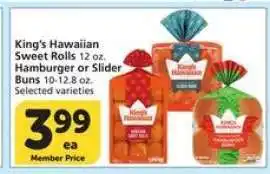 Albertsons King's Hawaiian Sweet Rolls offer