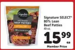 Safeway Signature SELECT 80% Lean Beef Patties offer