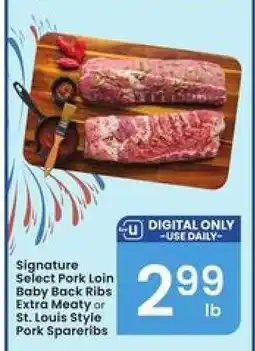 Albertsons Signature SELECT Pork Loin Baby Back Ribs offer