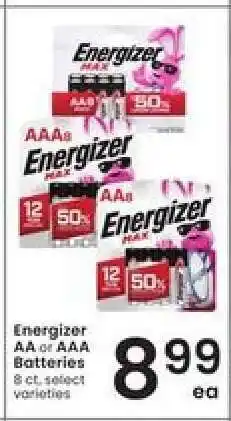 Albertsons Energizer AA or AAA Batteries offer