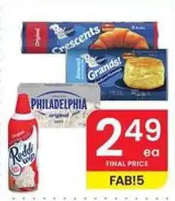 Albertsons Pillsbury Crescents, Grands, Philadelphia, Reddi Wip offer