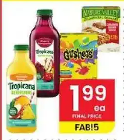 Albertsons Tropicana, Nature Valley, Gushers offer