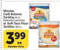 Albertsons Mission Carb Balance Tortillas offer