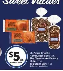 Albertsons St. Pierre Brioche Hamburger Buns / The Cheesecake Factory Slider / Burger Buns offer