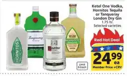 Albertsons Ketel One Vodka, Hornitos Tequila, Tanqueray London Dry Gin offer