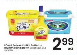 Albertsons I Can't Believe It's Not Butter! or Brummel and Brown offer