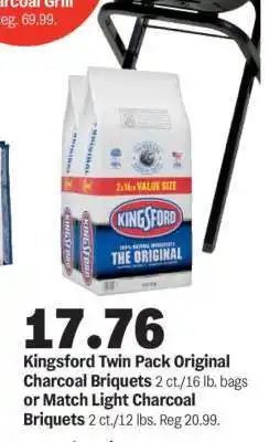 Meijer Kingsford Twin Pack Original Charcoal Briquets offer