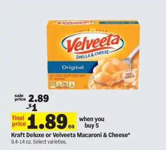 Meijer Kraft Deluxe or Velveeta Macaroni & Cheese offer