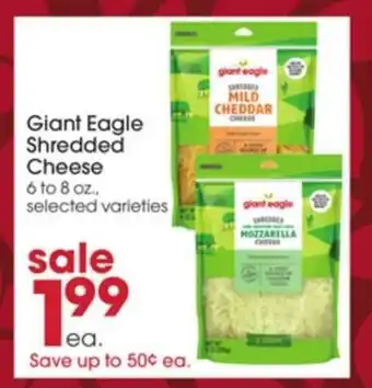 Giant Eagle Giant Eagle Shredded Cheese offer