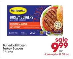 Giant Eagle Butterball Frozen Turkey Burgers offer