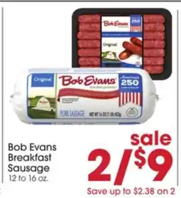 Giant Eagle Bob Evans Breakfast Sausage offer