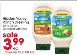 Giant Eagle Hidden Valley Ranch Dressing offer