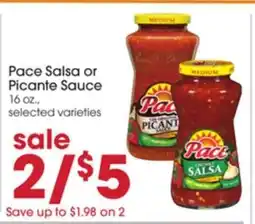Giant Eagle Pace Salsa or Picante Sauce offer