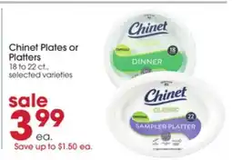 Giant Eagle Chinet Plates or Platters offer