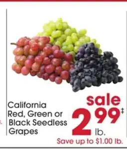 Giant Eagle California Seedless Grapes offer