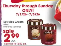 Giant Eagle Edy's Ice Cream offer