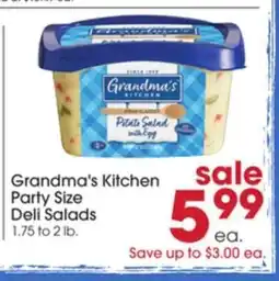 Giant Eagle Grandma's Kitchen Party Size Deli Salads offer