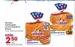 Giant Eagle Wonder Hamburger or Hot Dog Buns offer