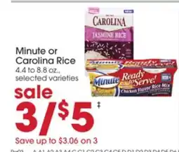 Giant Eagle Minute or Carolina Rice offer