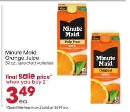 Giant Eagle Minute Maid Orange Juice offer