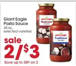 Giant Eagle Giant Eagle Pasta Sauce offer