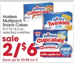 Giant Eagle Hostess Multipack Snack Cakes offer