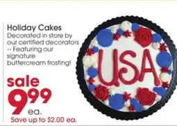 Giant Eagle Holiday Cakes offer