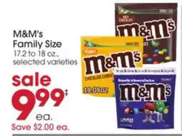Giant Eagle M&M's Family Size offer