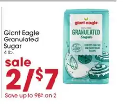 Giant Eagle Giant Eagle Granulated Sugar offer