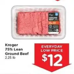 Kroger Kroger 75% Lean Ground Beef offer
