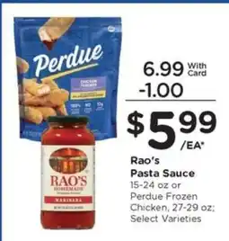 Kroger Rao's Pasta Sauce or Perdue Frozen Chicken offer