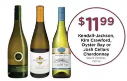 Kroger Kendall-Jackson, Kim Crawford, Oyster Bay or Josh Cellars Chardonnay offer