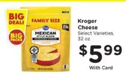 Kroger Kroger Cheese offer