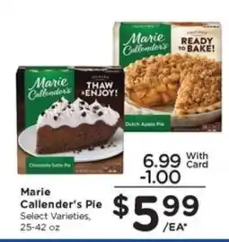Kroger Marie Callender's Pie offer