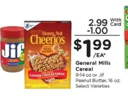 Kroger General Mills Cereal or Jif Peanut Butter offer