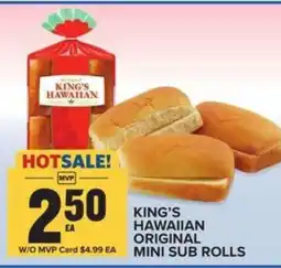 Food Lion KING'S HAWAIIAN ORIGINAL MINI SUB ROLLS offer