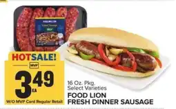 Food Lion FOOD LION FRESH DINNER SAUSAGE offer