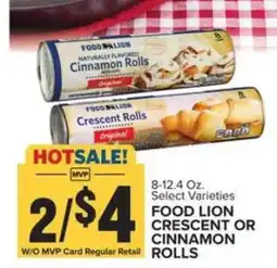 Food Lion FOOD LION CRESCENT OR CINNAMON ROLLS offer