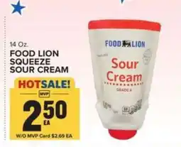 Food Lion FOOD LION SQUEEZE SOUR CREAM offer