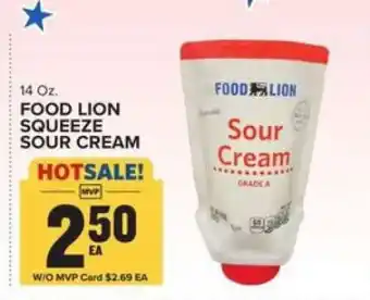 Food Lion FOOD LION SQUEEZE SOUR CREAM offer
