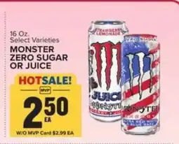 Food Lion MONSTER ZERO SUGAR OR JUICE offer