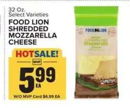 Food Lion FOOD LION SHREDDED MOZZARELLA CHEESE offer