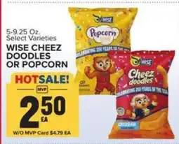 Food Lion Wise Cheez Doodles or Popcorn offer