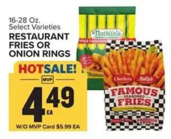 Food Lion Restaurant Fries or Onion Rings offer